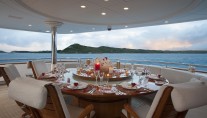 Yacht STARIRE -  Aft Deck Dining